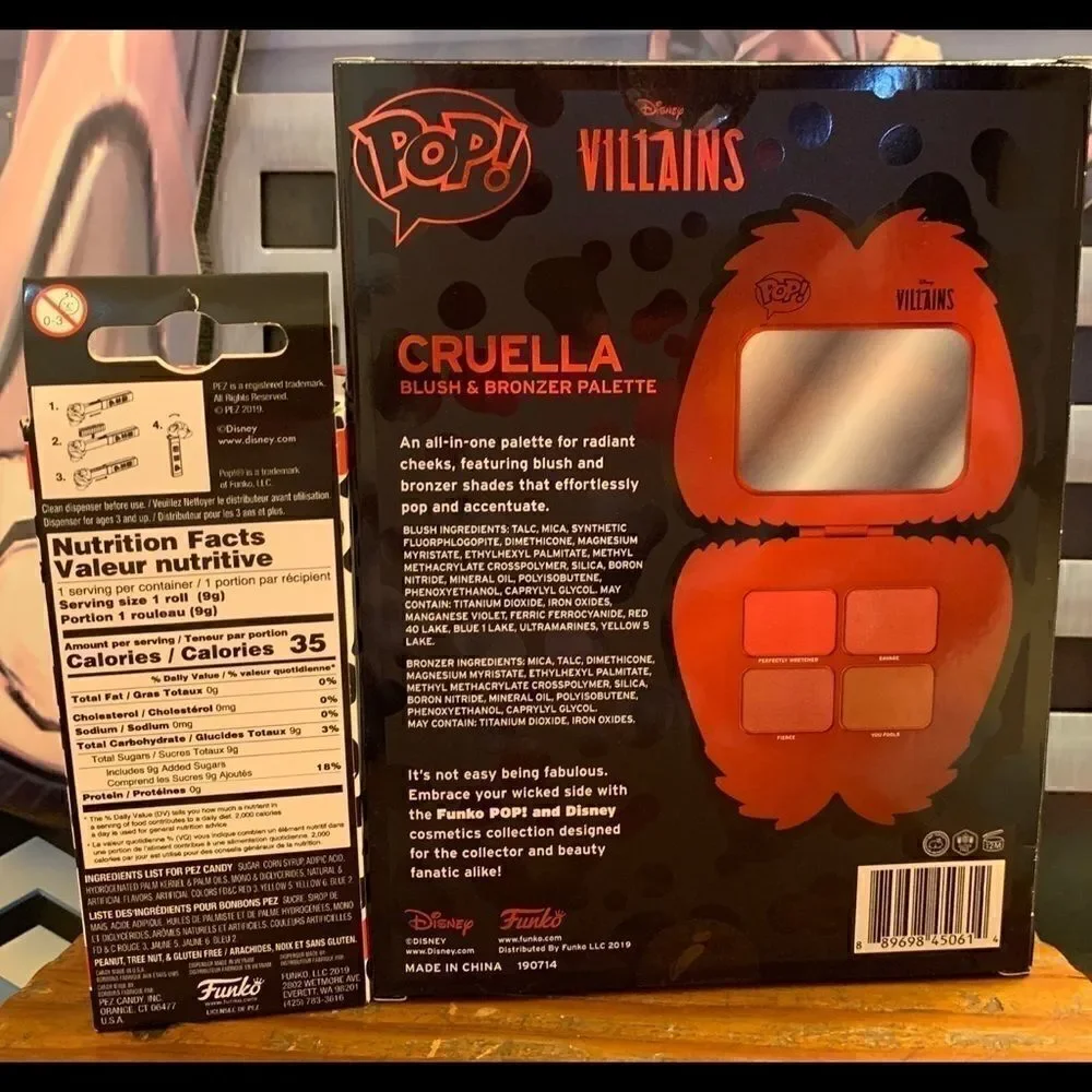 Funko X Disney  Cruella Blush, Bronzer Palette Pez